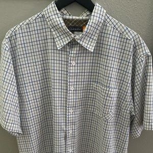 Quiksilver Button Down Short Sleeve Mens Shirt L